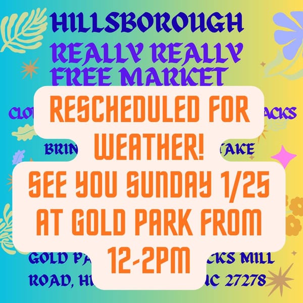 January Really Really Free Market - POSTPONED (1 week)